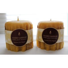 Honey Candles - Natural Heritage Drip Pillar Beeswax Candles